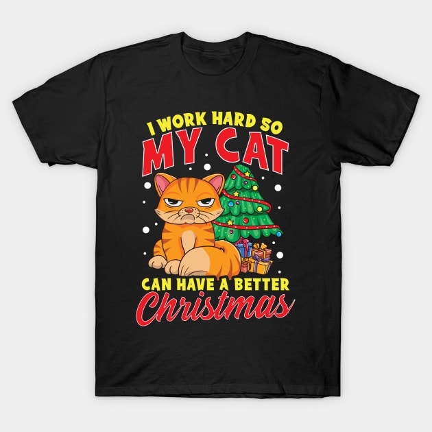 Funny Cat Christmas Sweater T-Shirt by KsuAnn